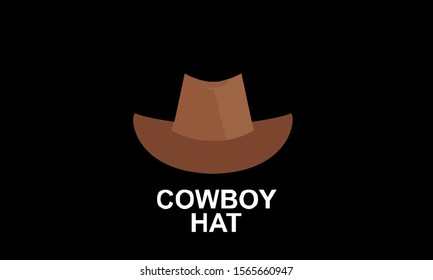 brown Cowboy hat logo icon design vector illustration