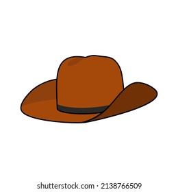 Brown Cowboy Hat Ribbon Vector Image Stock Vector (Royalty Free ...