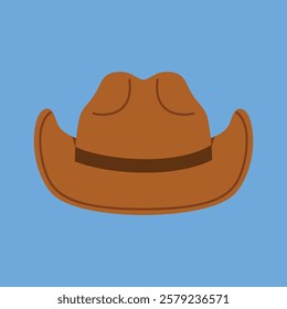 brown cowboy hat rodeo illustration