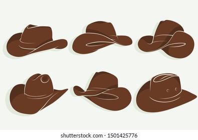 Brown Cowboy Hat Vector Icon Stock Vector (Royalty Free) 1286453539 ...