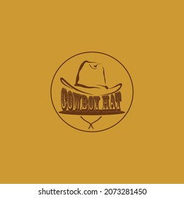 Brown Cowboy Hat Vector Icon