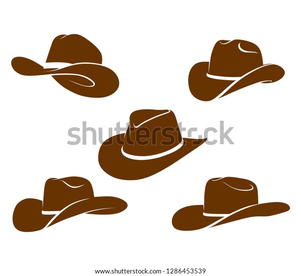 Brown Cowboy Hat Vector Icon Stock Vector (Royalty Free) 1286453539