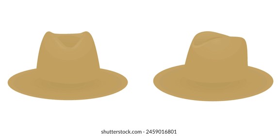 Brown cowboy hat. vector illustration