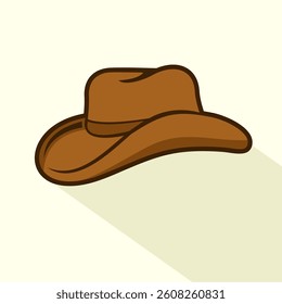 brown cowboy hat vector illustration