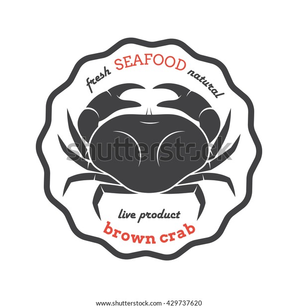 Download Brown Crab Silhouette Template Restaurants Stores Stock ...