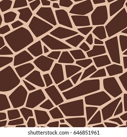 Brown crack seamless pattern. Fracture background. Vector illustration