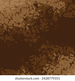 Brown cracked background with grunge ink blots