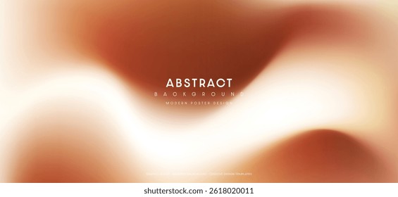 Fundo borrado de gradiente abstrato marrom e creme para poster moderno, banner, design de papel de parede. Ilustração vetorial.