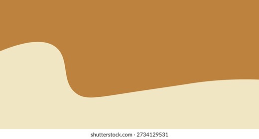 Fondo marrón y crema con espacio de copia y línea curva. Imagen generada digitalmente concepto de espacio de color y escritura.