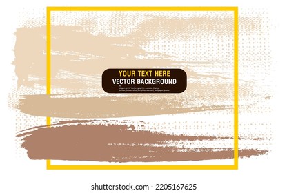 brown, cream brush stroke isolated on white background, vector elements for your design, paint brush strokes, Skin, flesh color, light beige watercolor rectangular background, Horizontal brush strokes