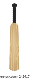 Brown cricket bat. vector illustration