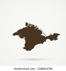 Brown Crimea Map Illustration