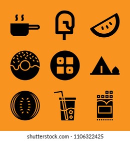 brown, cup, soda, realistic, display and isolated icon vector set. Flat vector design with filled icons. Designed for web and software interfaces