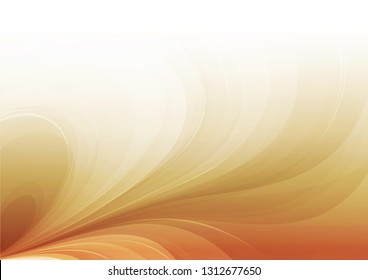 Brown Curved Abstract Background. Vector Illustration