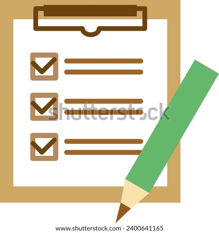 Brown cute checklist, binder illustration