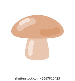 Diseño de Vector plano de icono de seta linda marrón
