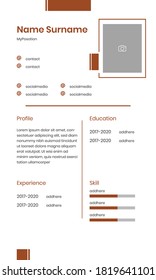 Brown CV Resume for Work Design Simply Clear