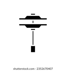 Brown Cymbal Filled Icon Vector Illustration