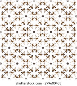 brown dahlia flower pattern 4 colors stacking