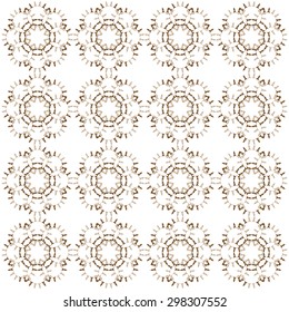 brown dahlia flower pattern on a regular stacking