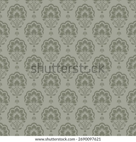 Brown damask seamless pattern, elegant damask pattern vector for Wallpaper, Fabric, Branding, Packaging, Invitations, luxury desi