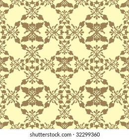 Brown damask wallpaper