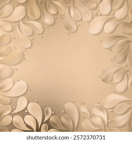 Brown Decorative Floral Drops Background