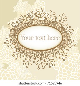 brown decorative floral frame