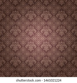 Brown decorative wallpaper background texture, vector