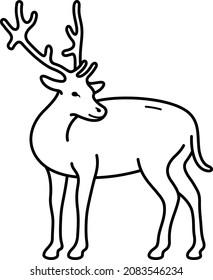 Braunes Hirsch. Vektorgrafik.