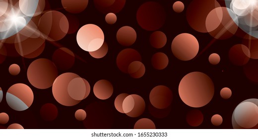 luz desenfocada marrón, luces parpadeantes, fondo festivo abstracto vectorial con luces de boquilla desenfocadas