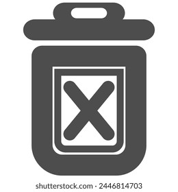 Brown delete forevef icon, trash icon, vector illustration.