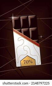 brown delicious chocolate packaging mockup