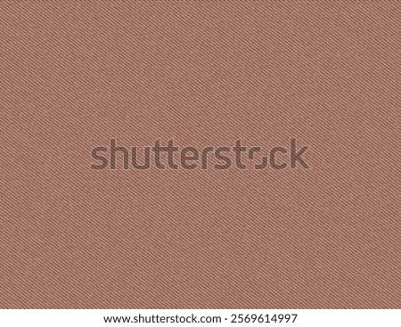 Brown denim fabric seamless pattern. Jeans cloth background in mocha mousse colour. Abstract seamless pattern with denim tissue texture, vector illustration