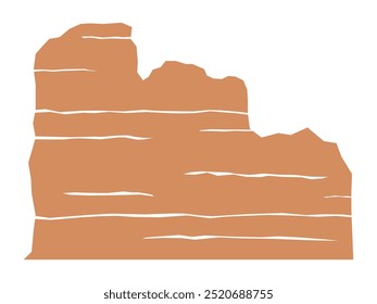 Roca del desierto marrón. Arenisca del desierto. Roca sedimentaria