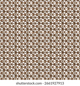 Patrón de celosía de azotamiento diagonal marrón con contorno negro