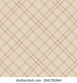 Brown Diagonal Plaid Tartan textured Seamless pattern design suitable for fashion textiles and graphics