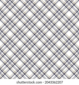 Brown Diagonal Plaid Tartan textured Seamless pattern design suitable for fashion textiles and graphics