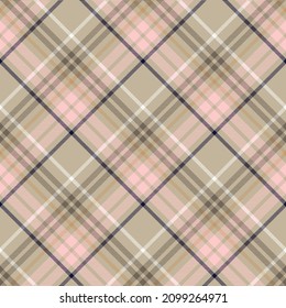 Marrón Diagonal Plaid Tartán texturado Diseño de patrón sin soldadura adecuado para textiles de moda y gráficos