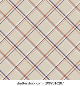 Brown Diagonal Plaid Tartan textured Seamless pattern design suitable for fashion textiles and graphics