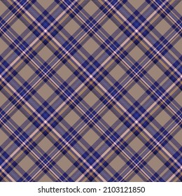 Brown Diagonal Plaid Tartan textured Seamless pattern design suitable for fashion textiles and graphics