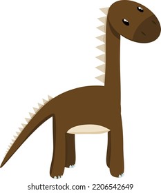 Brown dinosaur on white background