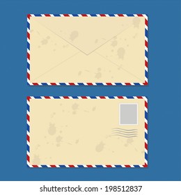 Brown Dirty Envelopes Vector 