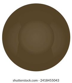 Plato marrón. ilustración vectorial
