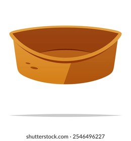 Ilustração isolada de vetor de tigela de papel descartável marrom