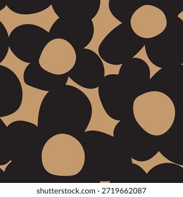 Brown Ditsy Floral seamless pattern design for fashion textiles, graphics, backgrounds and crafts