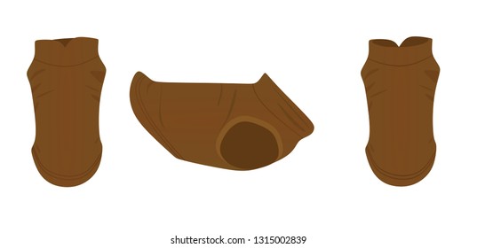 Brown dog dress. vector illustration