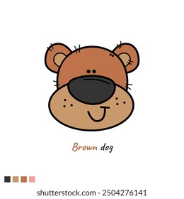 Brown dog on white background