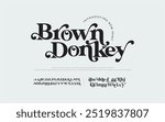 Brown Donkey creative modern stylish calligraphy letter logo design