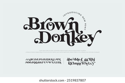 Brown Donkey kreative moderne stylische Kalligrafie Brief Logo Design